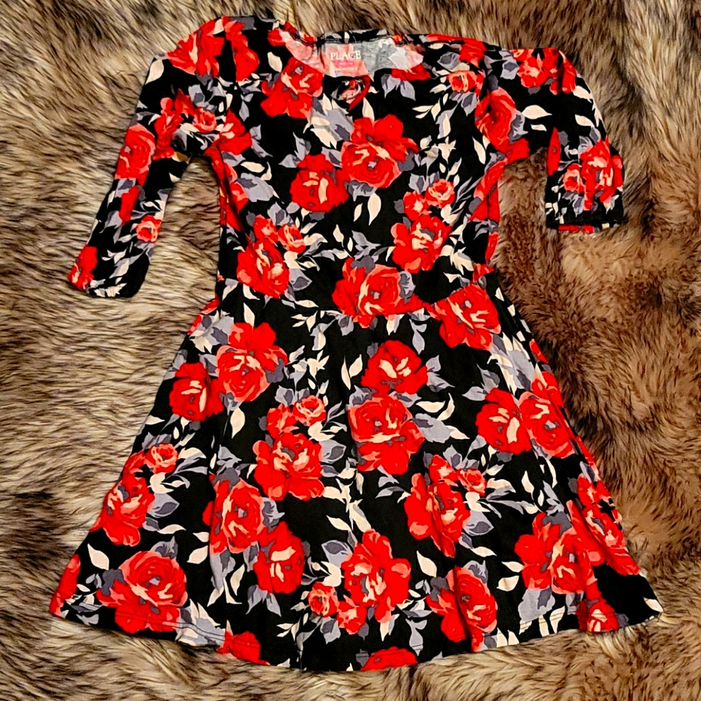 Red rose Dress